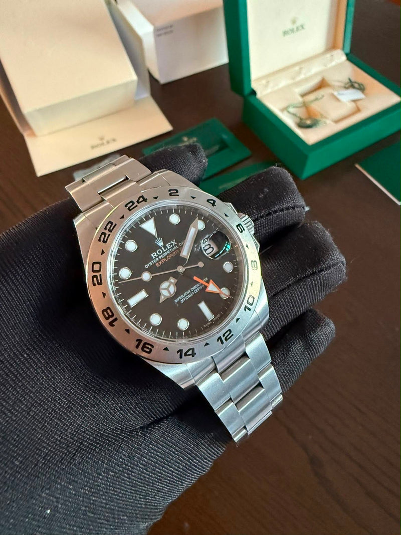 Rolex Explorer II — Ref. 226570 | Black Dial | Complete Full Set | Swedish Certified